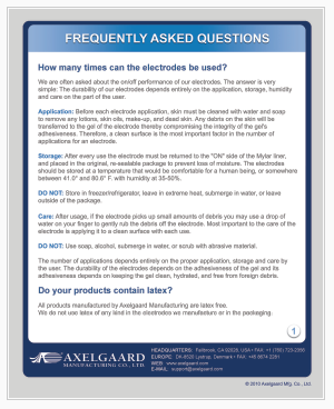 Electrode FAQ